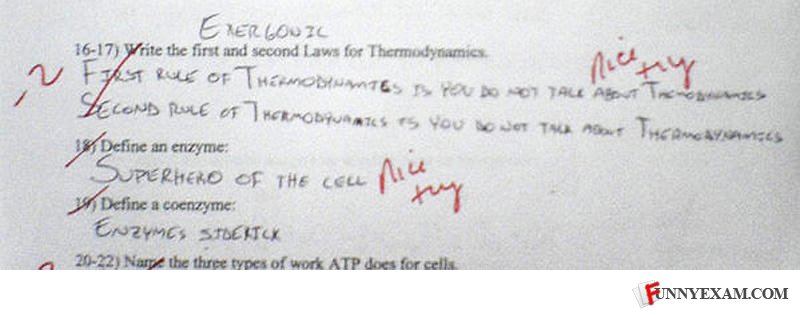 Funny Exams - lol, she got negative 2 marks for that answer XD
